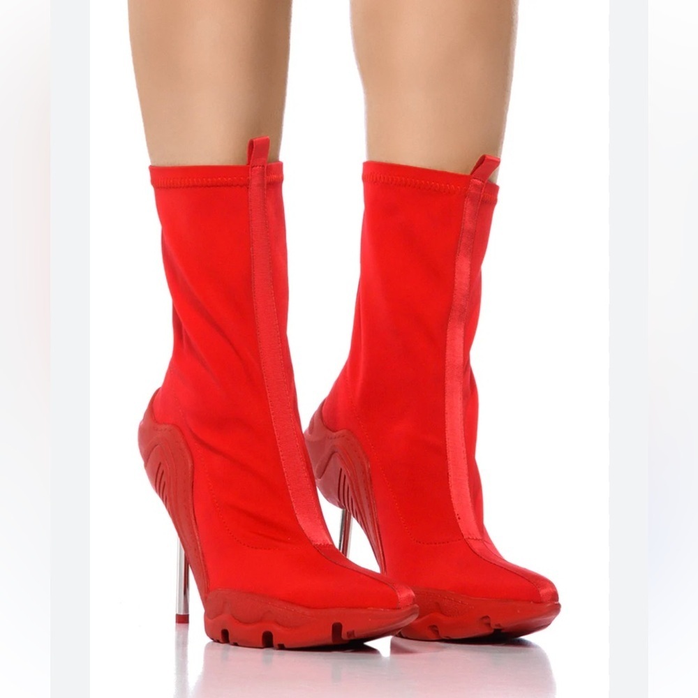 Asreulurlu Pointed Toe Stiletto Heel Ankle Boots Sizes 9